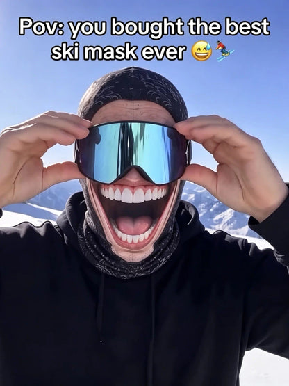 Funny Printed Ski Mask with Face Protection