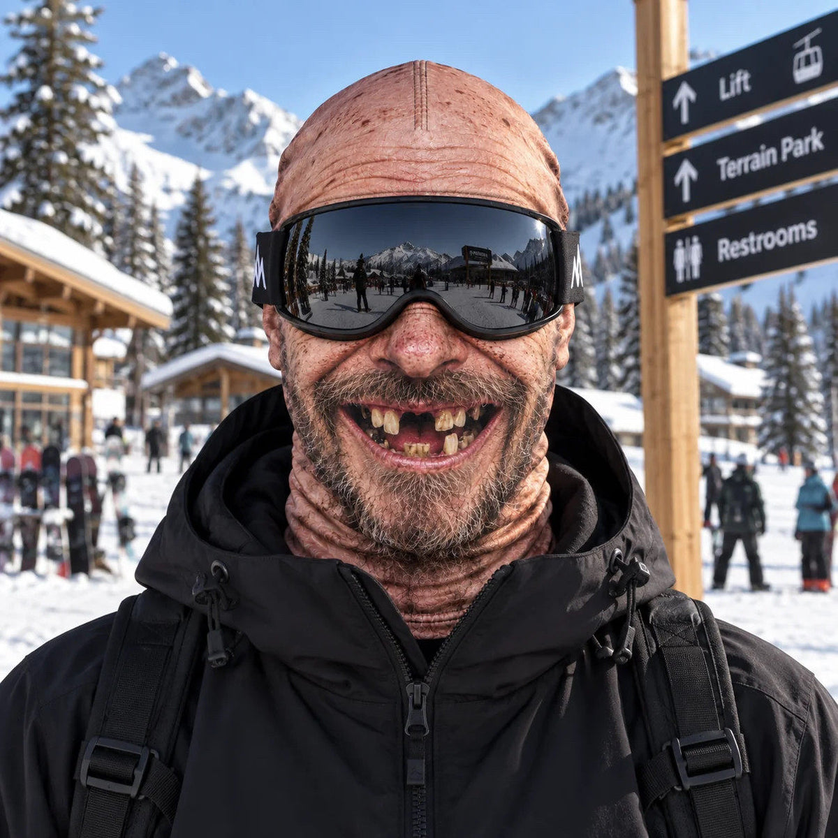 Funny Printed Ski Mask with Face Protection
