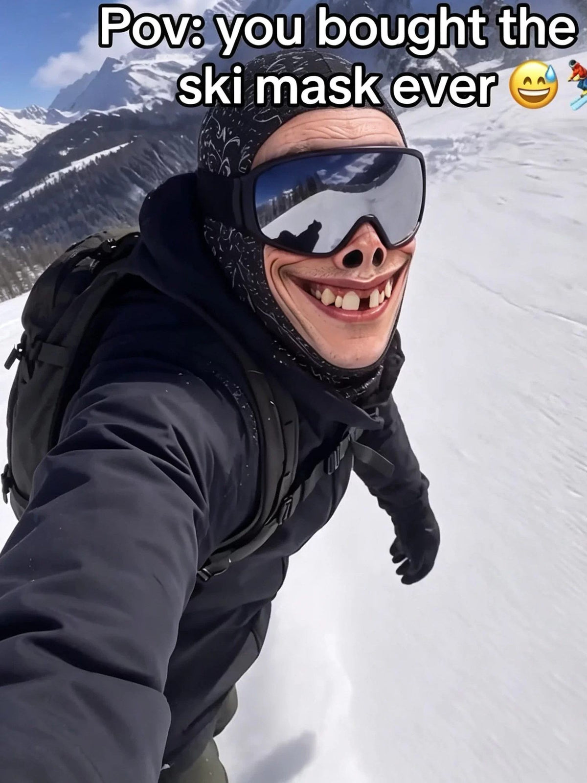 Funny Printed Ski Mask with Face Protection