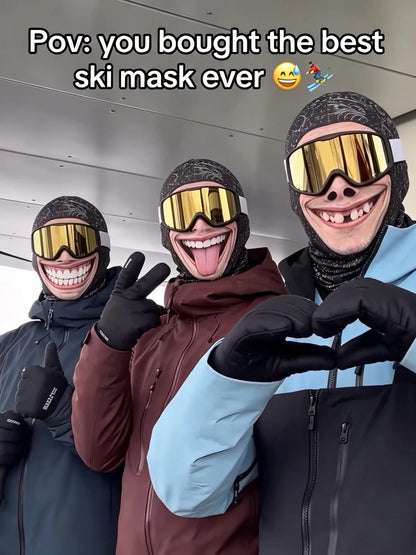 Funny Printed Ski Mask with Face Protection